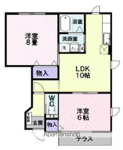 シュガーヒルズAの間取り写真
