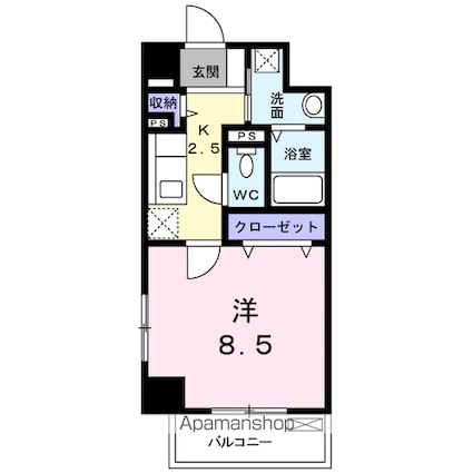 フォレスト引野[1K/30.2m2]の間取図