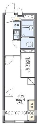 レオパレスピュアタウン[1K/24.84m2]の間取図