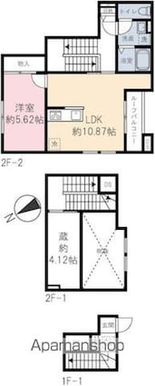 埼玉県川越市中原町２丁目[1LDK/47.2m2]の間取図