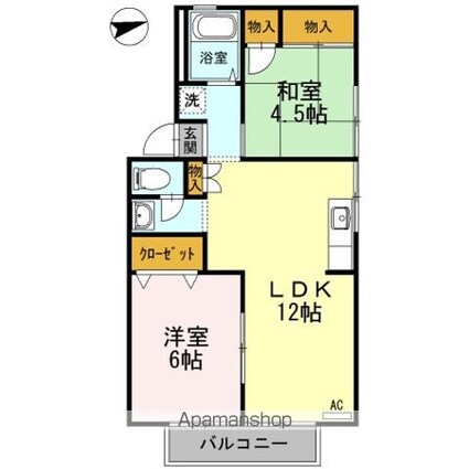 プレジール高広[2LDK/55m2]の間取図