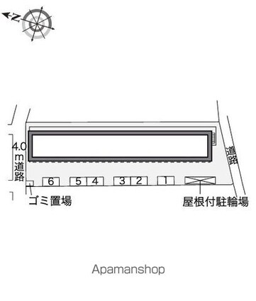 レオパレスボニータドイス[1K/22.35m2]の配置図