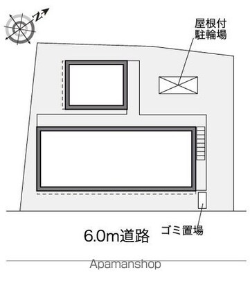 レオパレスステラート堀切Ⅰ[1K/19.87m2]の配置図