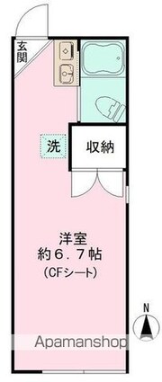 東京都杉並区天沼３丁目[1R/15.45m2]の間取図