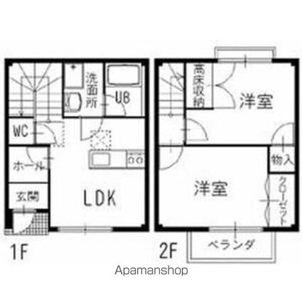 Ｂｒａｎｃｈｅ　ＤＥ　ＦＲＡＮＣＯＩＳ[2DK/49.92m2]の間取図