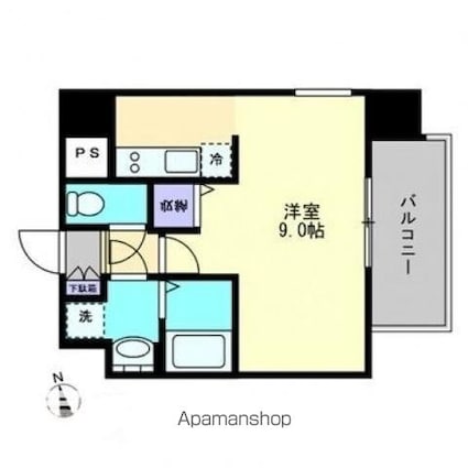 ＳーＦＯＲＴ高松中野町[1K/30.45m2]の間取図