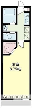 パームテラスⅡ[1K/24.84m2]の間取図