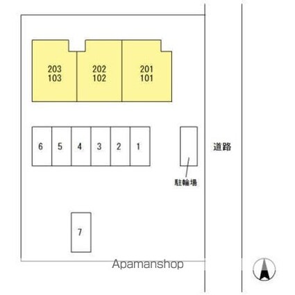 ピュアビレッジ　本田[3DK/46.24m2]の配置図
