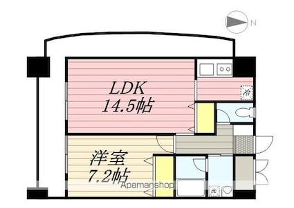 エクセルコートⅡ[1LDK/53.55m2]の間取図