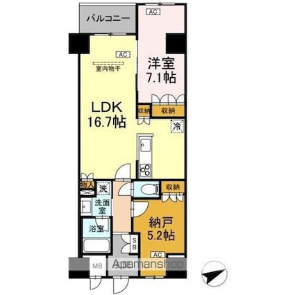 サンジョイアゼロ[1LDK/64.24m2]の間取図