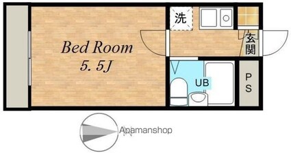 ピア武蔵野[1K/13.14m2]の間取図