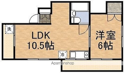 シティハイム曙[1LDK/28.76m2]の間取図