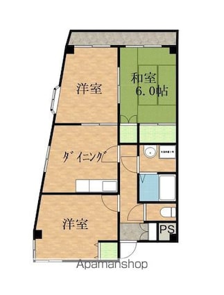 Ｍマンション[3DK/58.7m2]の間取図