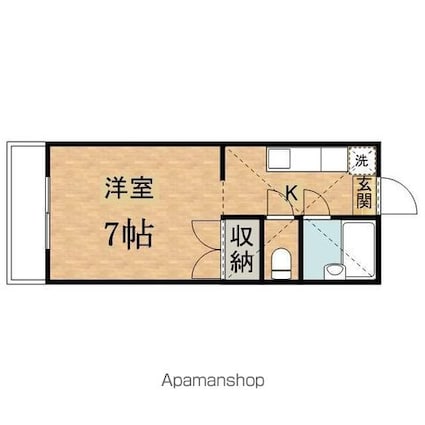 モンシャトー・オキ[1R/24.14m2]の間取図