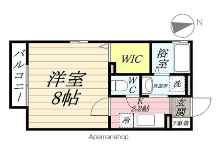 ミズカ　ラフィット[1K/26.71m2]の間取図