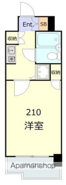 ライオンズマンション東墨田[1K/19.14m2]の間取図