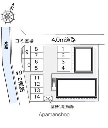 レオパレス絹[1K/23.18m2]の配置図