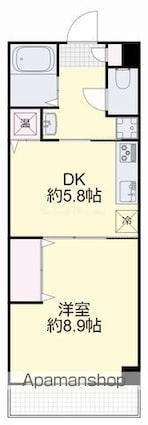岡山県岡山市北区北長瀬表町２丁目[1DK/34.2m2]の間取図