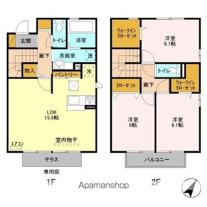 アルベージュ　Ａ[3LDK/88.95m2]の間取図