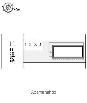 レオパレスＴＡＫＡＨＡＳＨＩ　Ｈｏｍｅｓ[1K/20.28m2]の配置図