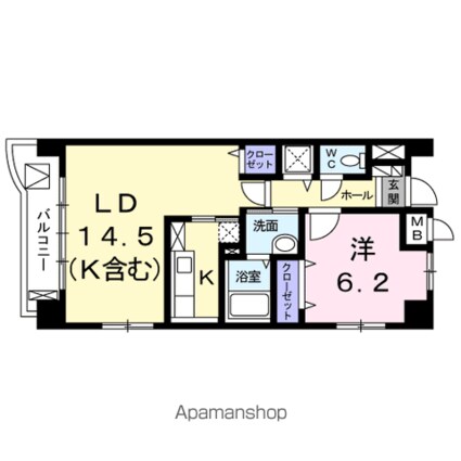 グランツ　モーデ[1LDK/48.28m2]の間取図