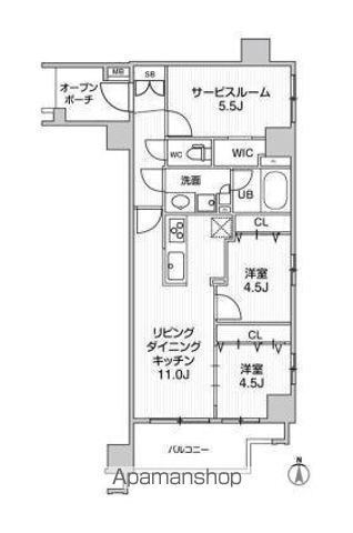 【ＷＥＡＶＥ　ＰＬＡＣＥ　ＫＵＮＩＴＡＣＨＩⅠの間取り】