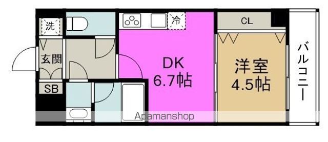 ONE ROOF FLAT FUKUSHIMAの間取り写真