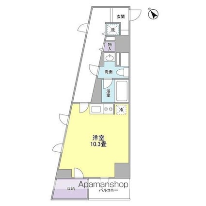 ＴＫフラッツ渋谷[1R/35.63m2]の間取図
