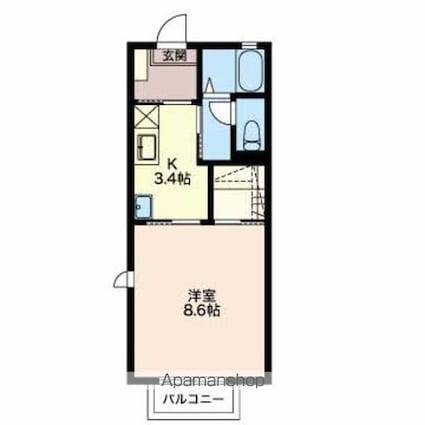 メゾン・イリス[1K/29.96m2]の間取図