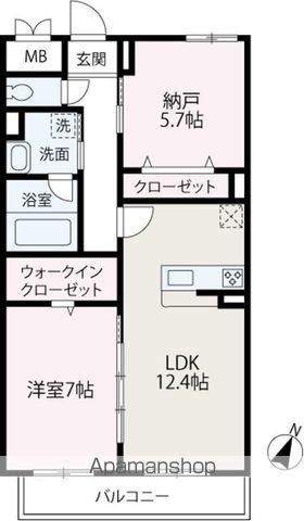 東京都練馬区土支田４丁目[1SLDK/60.11m2]の間取図