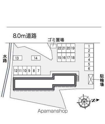 レオパレスＡｗｉｓｈ[1K/21.81m2]の配置図