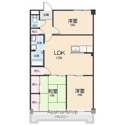 ビューパレー味美[3LDK/65.4m2]の間取図