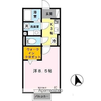 和歌山県和歌山市布引[1K/30.03m2]の間取図