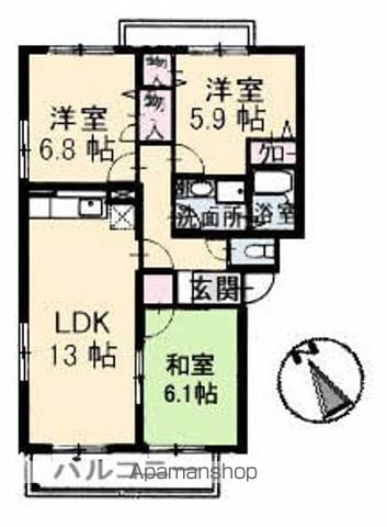 クレアシオン大町の間取り写真