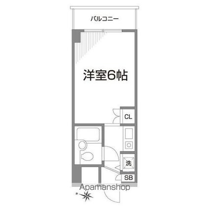 ハイムピア８増築[1R/18.64m2]の間取図