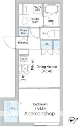 ＥＤＩＴ御茶ノ水妻恋坂[1DK/26.26m2]の間取図