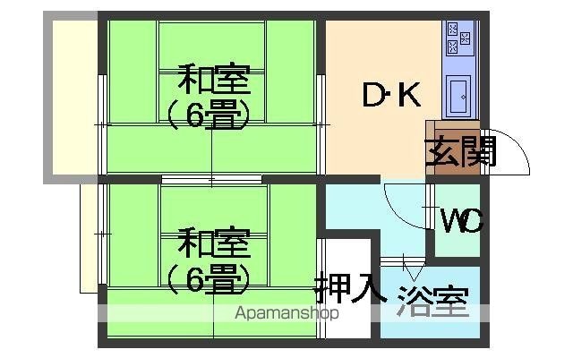 カーサ城西[2DK/37.26m2]の間取図