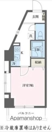 ルーク西早稲田[1K/23m2]の間取図
