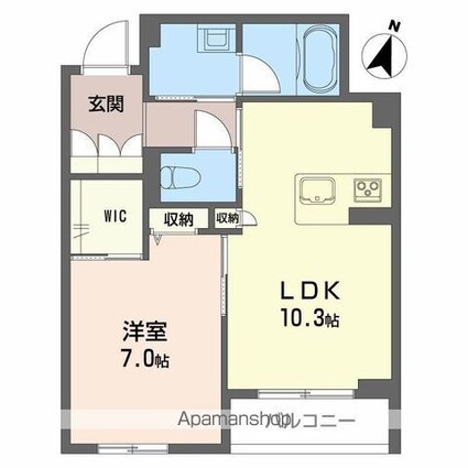 シャーメゾン　ヴェルジェ[1LDK/44.29m2]の間取図