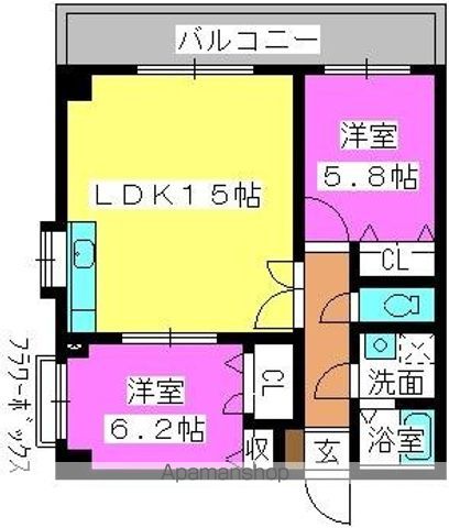 【ジェネシス竹下の間取り】