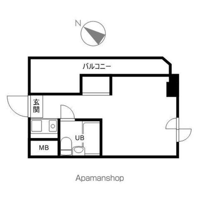 グランドハウスシャンティ[1R/14.2m2]の間取図