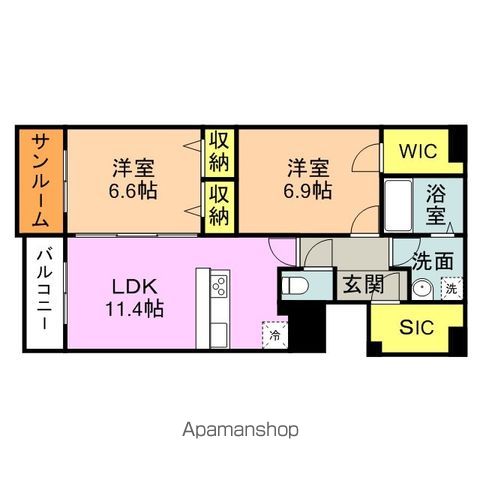 エルヴィータ渡辺通の間取り