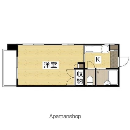 白島森野ビル[1K/24.53m2]の間取図
