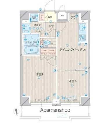 ルーブル上板橋[2DK/40.23m2]の間取図