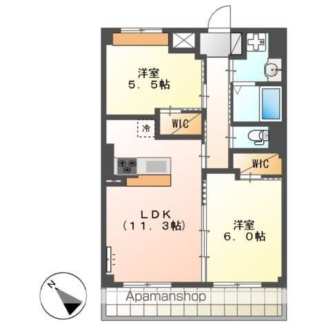 エビデンス 503 ｜ 千葉県千葉市中央区登戸３丁目6-1（賃貸マンション2LDK・5階・56.10㎡） その2