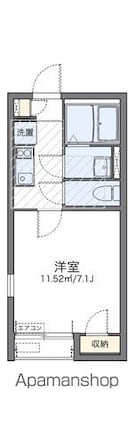 レオネクストフロンティアⅡ[1K/22.48m2]の間取図