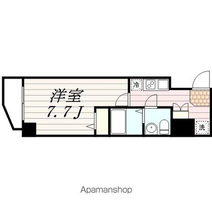 プレール・ドゥーク住吉Ⅱ[1K/25.7m2]の間取図