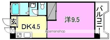 サウザンドリーフ南[1DK/30m2]の間取図
