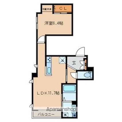 東京都文京区千石２丁目[1LDK/44.32m2]の間取図
