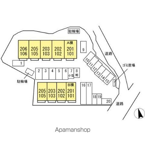 プランドール　Ｂ棟 202 ｜ 福岡県久留米市上津町1212-1（賃貸アパート1LDK・2階・34.03㎡） その20